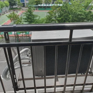 삼성 투인원 실외기 앵글작업후 베란다 외부설치