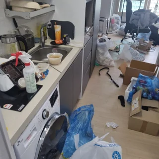 퇴실 청소 폐기물 처리
