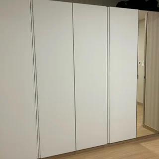 이케아 옷장 문짝 5개 설치, 전등 안정기 교체
