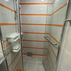 신축-욕실바닥2 샤워부스벽3면 현관 실리콘오염방지