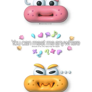 다꾸,요꾸 어포던스 케릭터 작업
