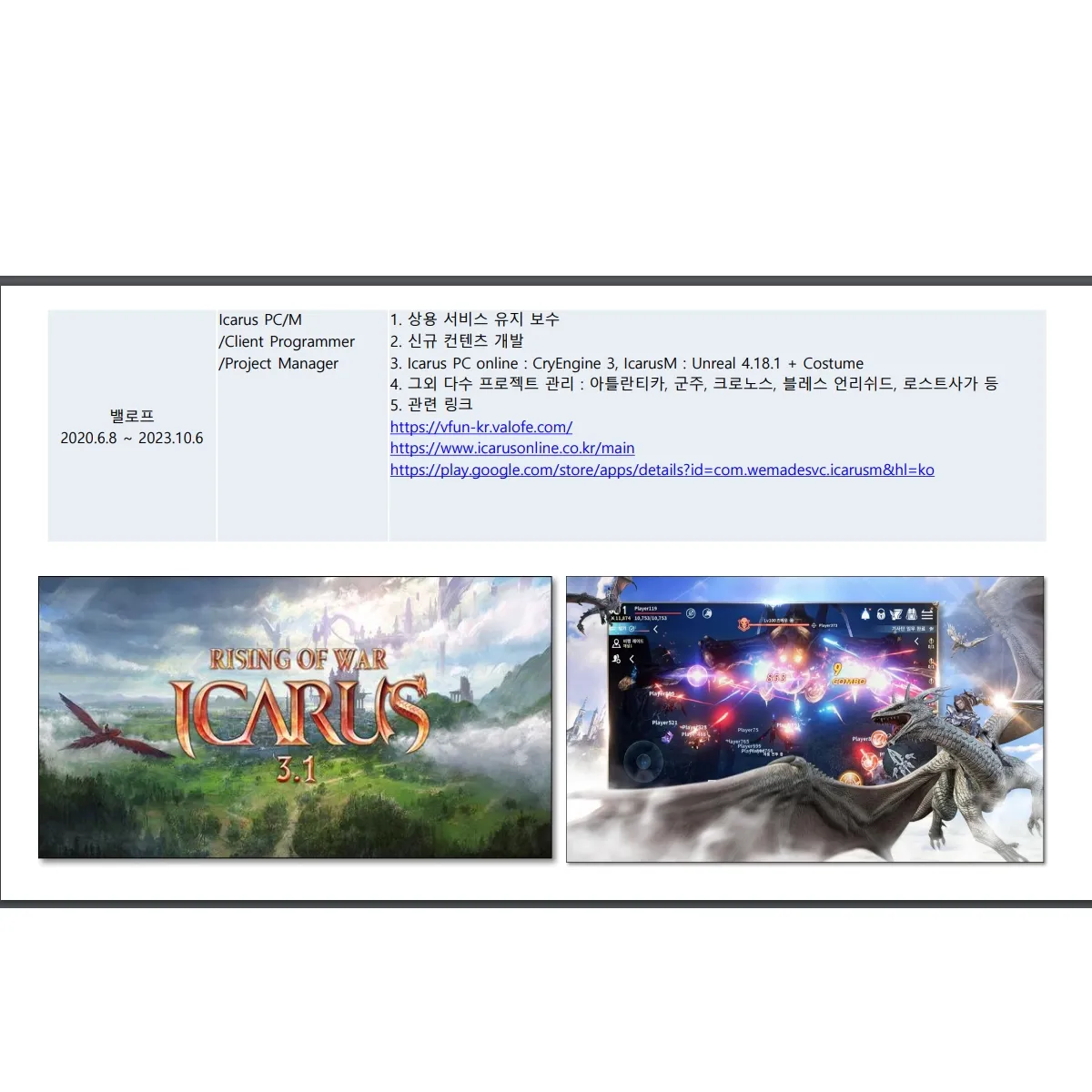 게임 개발 이력 포트폴리오 / 푸른하늘 - 숨고, 숨은고수