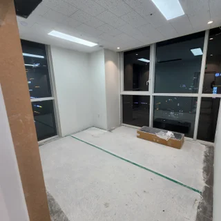 송도 학원 외벽 실크도배