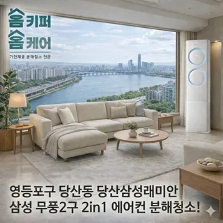 아파트 2in1에어컨 완전분해 청소 - 서울 영등포구