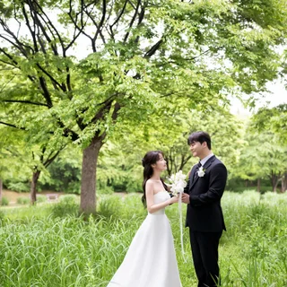 서울숲 주야간 웨딩 스냅: 비가 내려 더욱 특별했던 순간들