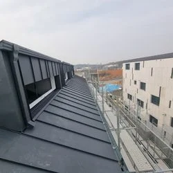 신축 지붕 징크 시공