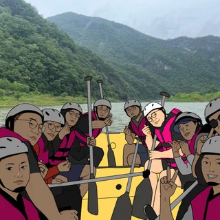 팝아트 초상화 라인드로잉 작업
