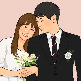 팝아트 초상화 라인드로잉 작업