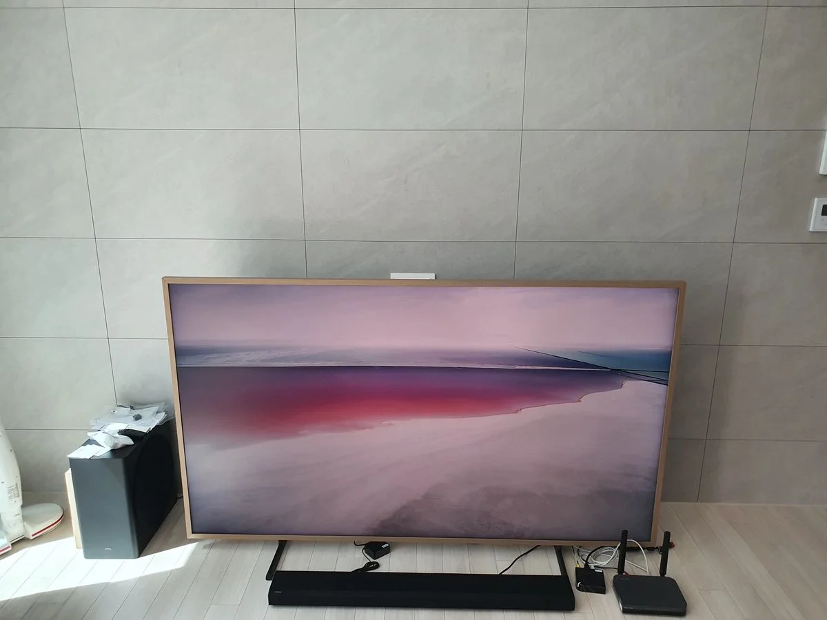 삼성 더 프레임 TV 설치 매립 및 사운드바 상단 시공 / 벽걸이TV 가나솔루션 - 숨고, 숨은고수 삼성 더 프레임 TV 설치 매립 및 사운드바 상단 시공