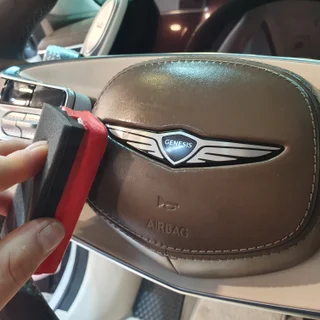 제네시스 G90 가죽시트코팅작업