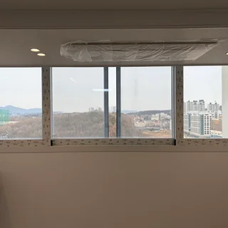 대전 신선마을아파트 샷시 교체 및 원슬라이딩 중문 시공