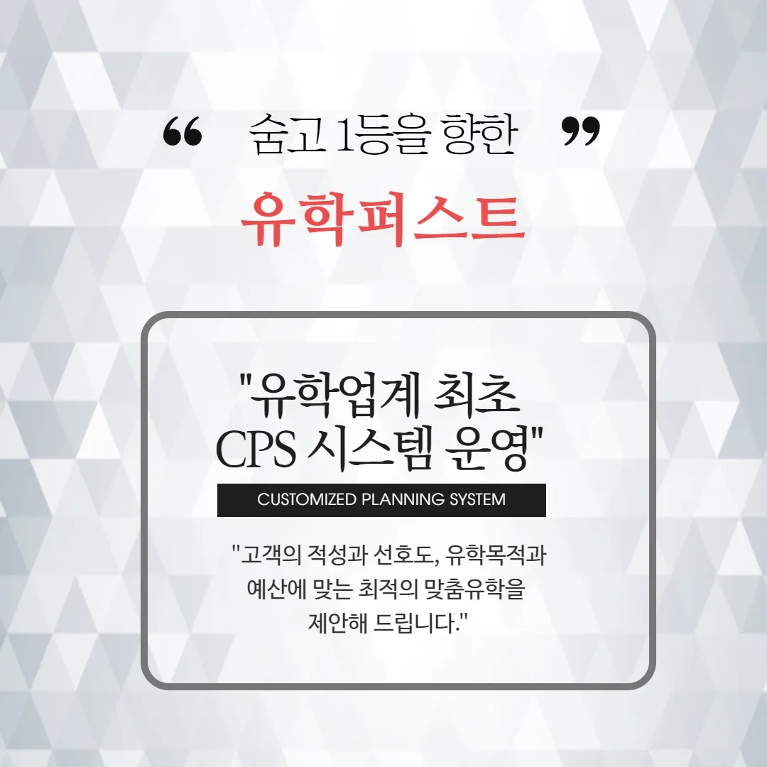 성공유학 컨설팅 사례 / ⭐️유학퍼스트⭐️성공유학전문 3000명의 긍정적인 선택 - 숨고, 숨은고수 성공유학 컨설팅 사례