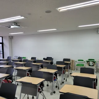 요양보호사 교육 강의실 빔 프로젝터와 강의용스피커 설치