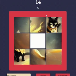 Stable-diffusion 8-puzzle game