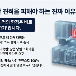 주방 후드 교체, "1~2만 원 싼 곳 찾다가 현장에서 얼굴 붉히지 마세요."