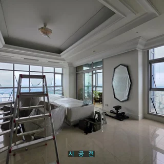 동탄 메타폴리스 90평 주상복합아파트 노후 필름 재거 단열필름 재시공