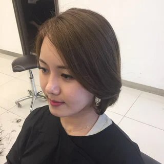단발머리c컬펌