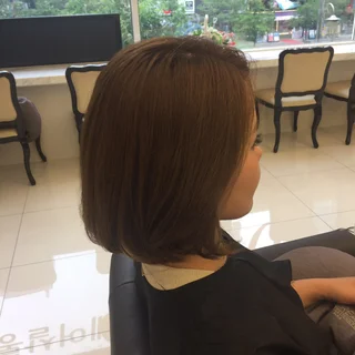 단발머리c컬펌
