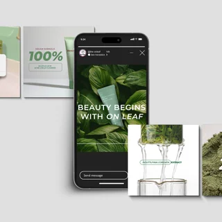 인스타그램 피드 디자인 'the onleaf'피드 제작