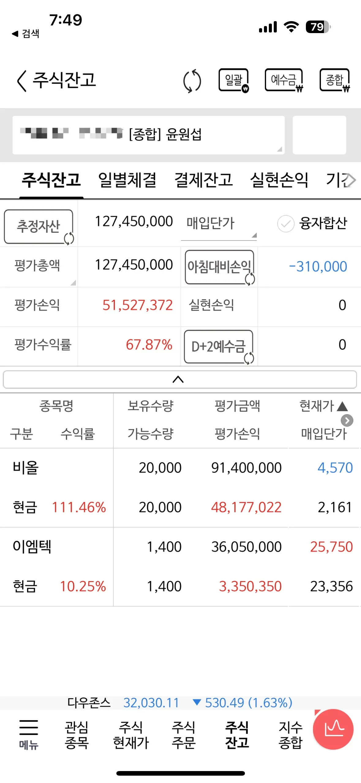 2023년 3월 23일 수익 인증(현재 보유중)