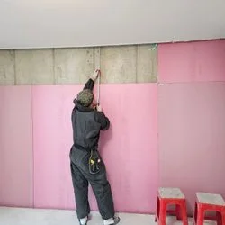 결로예방 아이소핑크 이보드 단열후  단열벽지도배