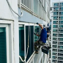 베란다, 창틀 실리콘 보수작업 전후 사진