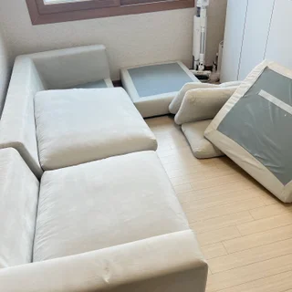 4인용 패브릭 쇼파 건식 및 습식 청소
