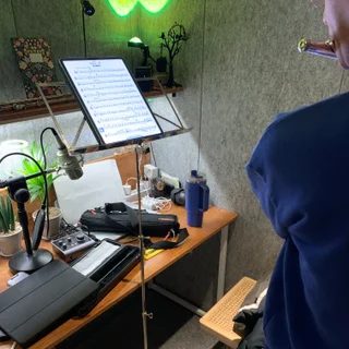 스튜디오에서 레슨