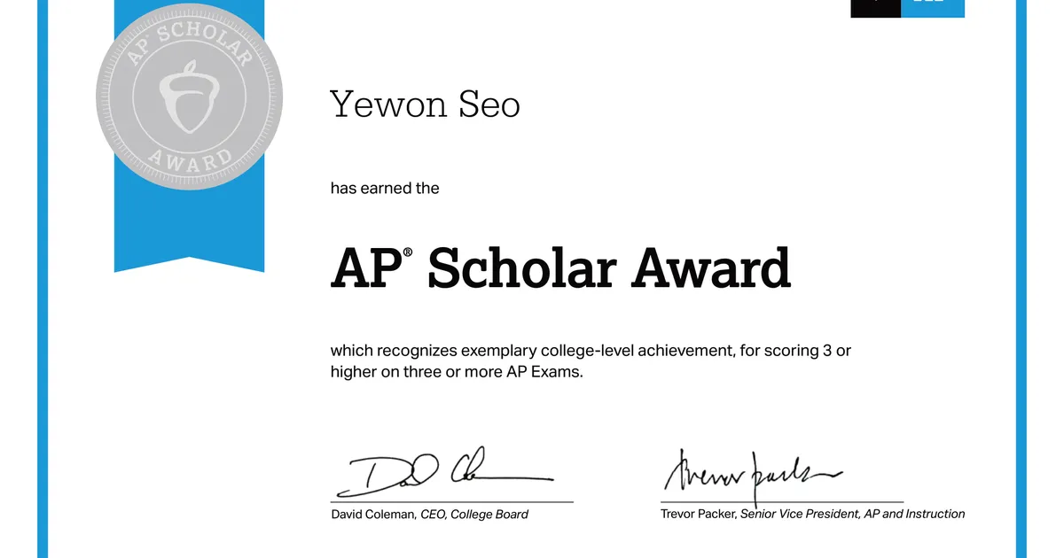 AP certificate / Jo - 숨고, 숨은고수