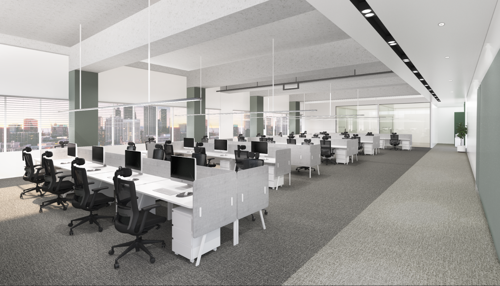 주)인텍플러스 오피스 실내컷 렌더링이미지 / (주)3D.IN - 숨고, 숨은고수