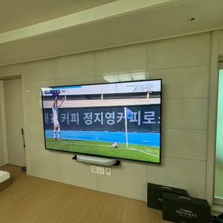 당진 수청 중흥S클래스파크힐 LG86인치+KT사운드바 무타공벽걸이TV설치