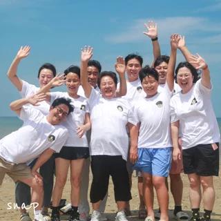 바다 대가족 사진