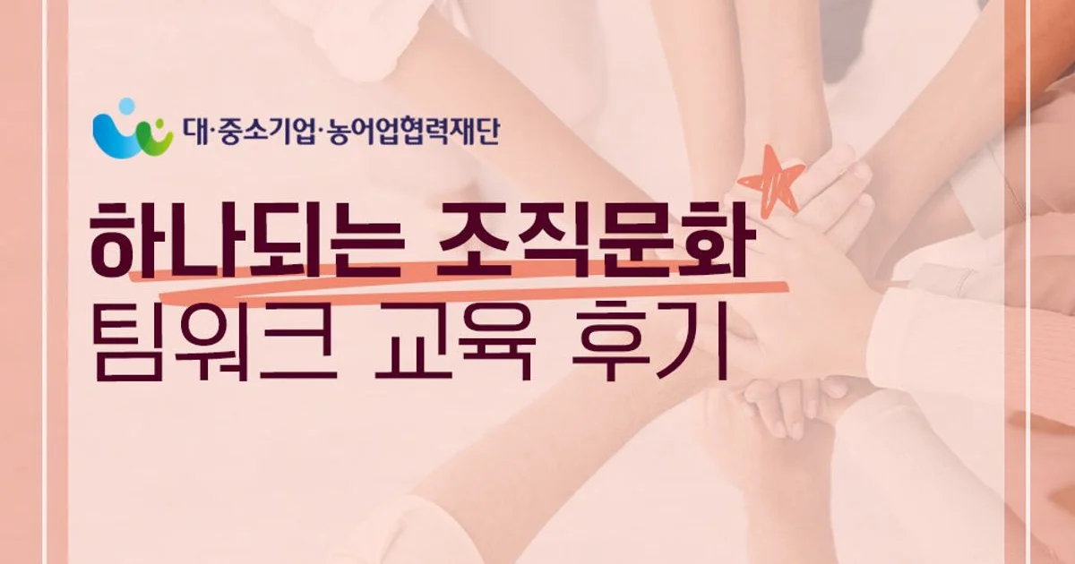 대중소기업농어업협력재단 팀워크 교육 과정 / 디알에듀컨설팅 - 숨고, 숨은고수 대중소기업농어업협력재단 팀워크 교육 과정