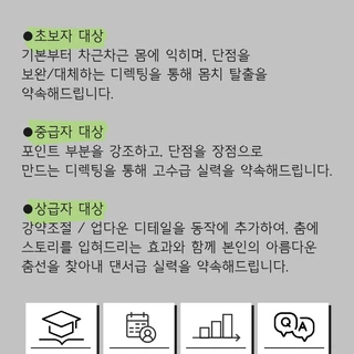 실용무용전공 댄서의 안무 시안 제작