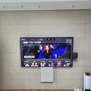 기흥 효성해링턴플레이스 하단 무타공 벽걸이TV 시공
