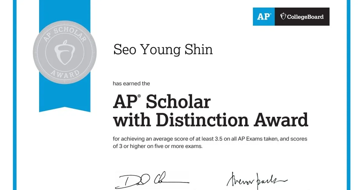 AP Certificate / 신서영 - 숨고, 숨은고수