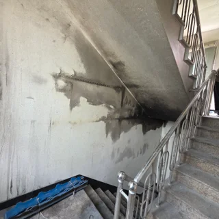 상가 계단 화재청소 및 페인트시공