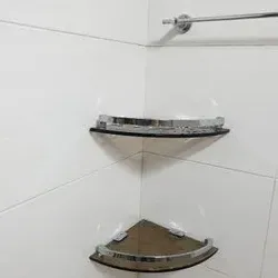욕실 강화유리 코너 선반 및 일자선반 시공