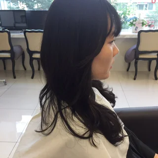 긴머리 레이어드펌