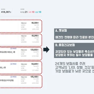 정재인님 댕댕이 세마리 설계안 및 본인 보험 설계