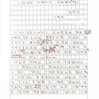 초등학교 고학년 독후활동지/원고지 글쓰기 예시본