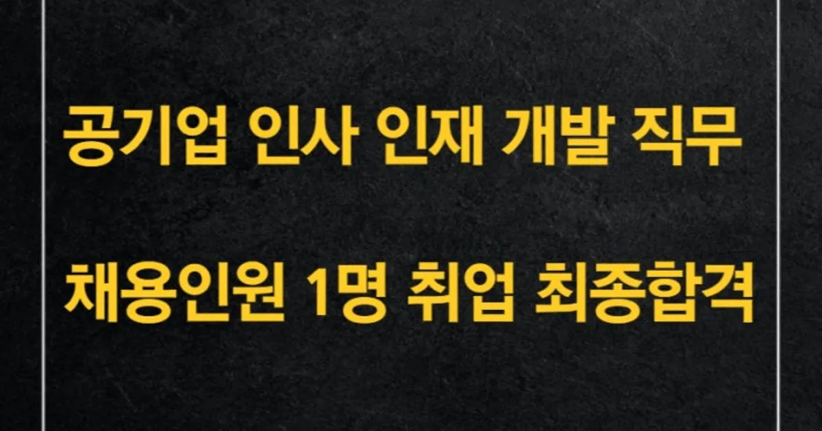 인사 인재 개발 직무 채용인원 1명 최종합격 / 커리어인사이터 - 숨고, 숨은고수 인사 인재 개발 직무 채용인원 1명 최종합격