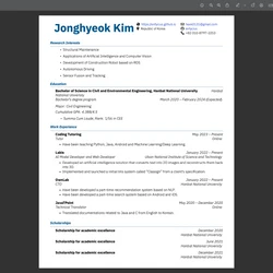 Jonghyeok'CV