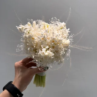 화이트 히야신스 부케