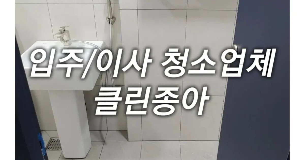 서울 종로구 입주청소 / 클린종아 - 숨고, 숨은고수 서울 종로구 입주청소