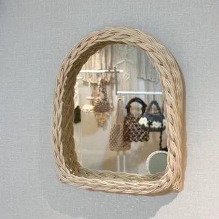 라탄 벽걸이 거울