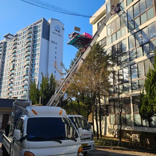 5층 사다리차 운송작업^^