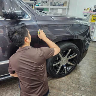 캐딜락 유리막코팅 입니다
