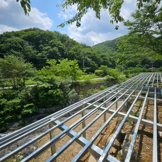울산 삼동면 대형 캠핑장 합성데크 시공
