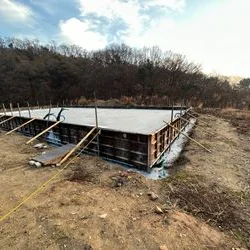 신축건물 되메우기 및 토공정리 작업